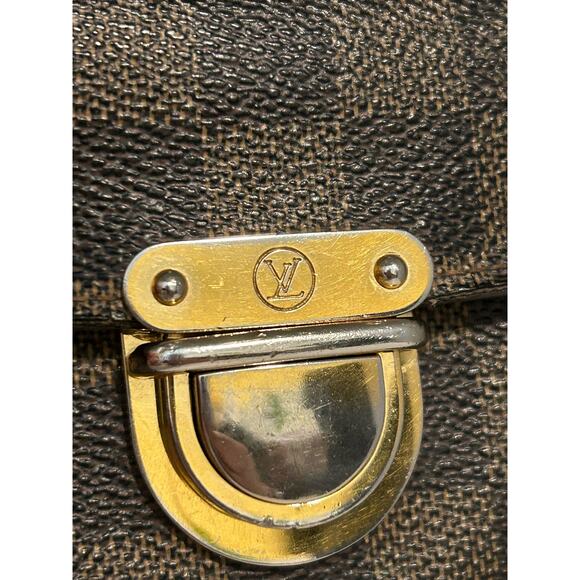 Louis Vuitton Koala Damier Ebene Canvas Trifold Wallet Vintage Designer Paris LV - Picture 7 of 16